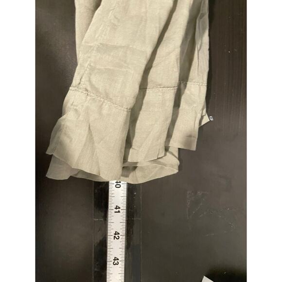 KristenseN Du Nord Womens Midi Dress Size 4 Gray Crepe V Neck Sheer Lagenlook - Picture 6 of 7